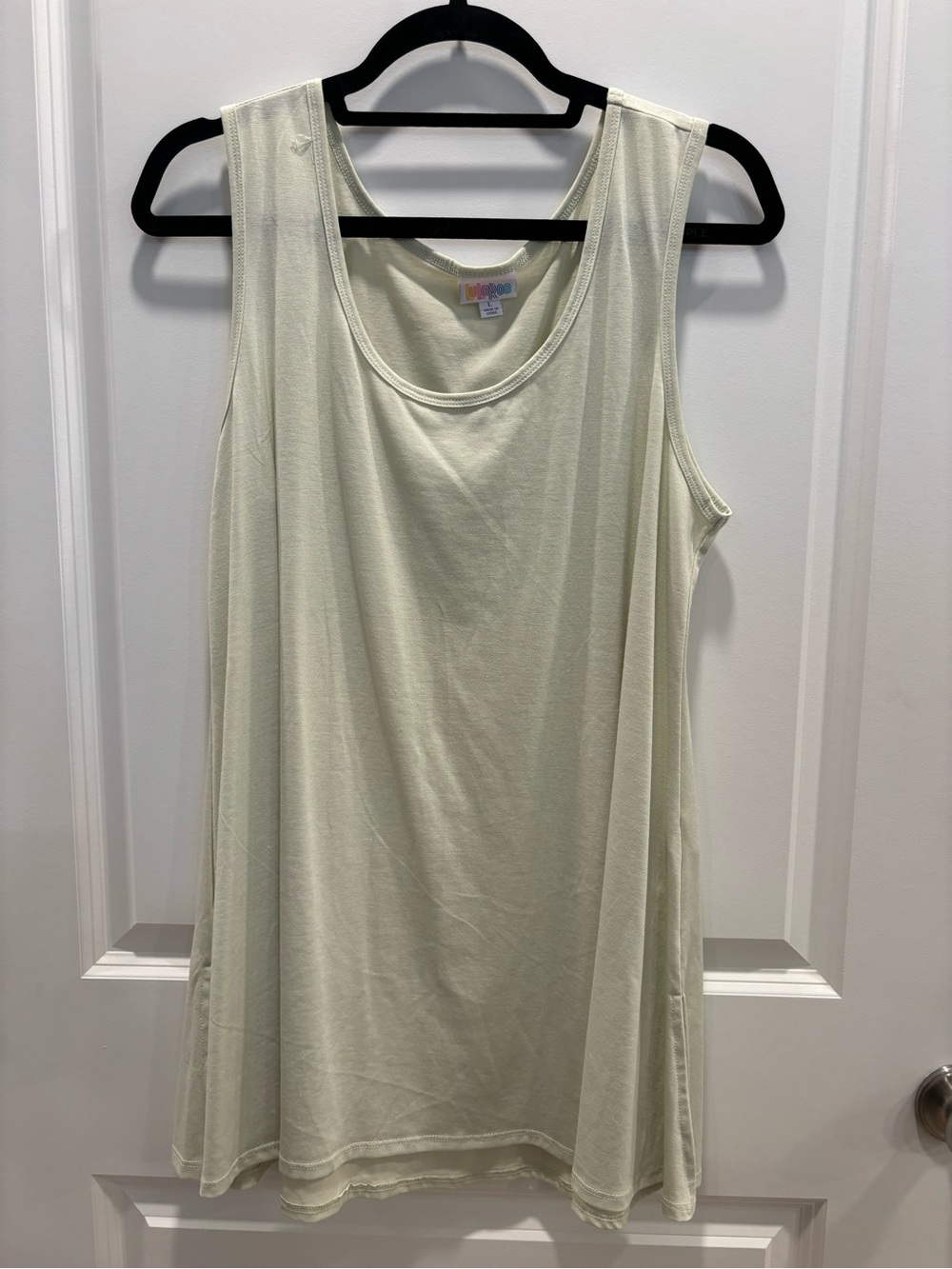 LuLaRoe Perfect Tank Light Green Grey Sleeveless Swing Tank